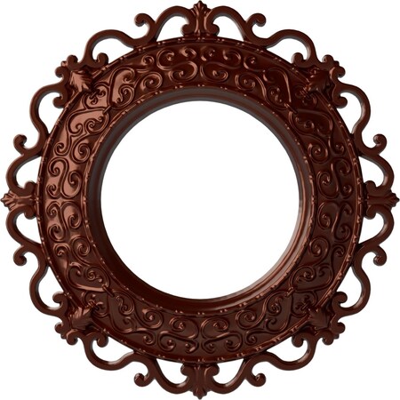 Ekena Millwork Orrington Ceiling Medallion (Canopies up to 6 5/8"), 13 1/4"OD x 6 5/8"ID x 1 1/8"P, Antique Copper CM13ORACS